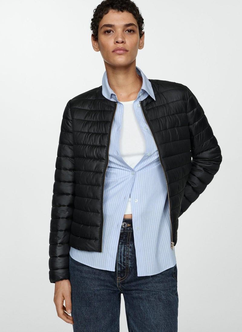MANGO Pocket Quilted Jacket  - Image 1