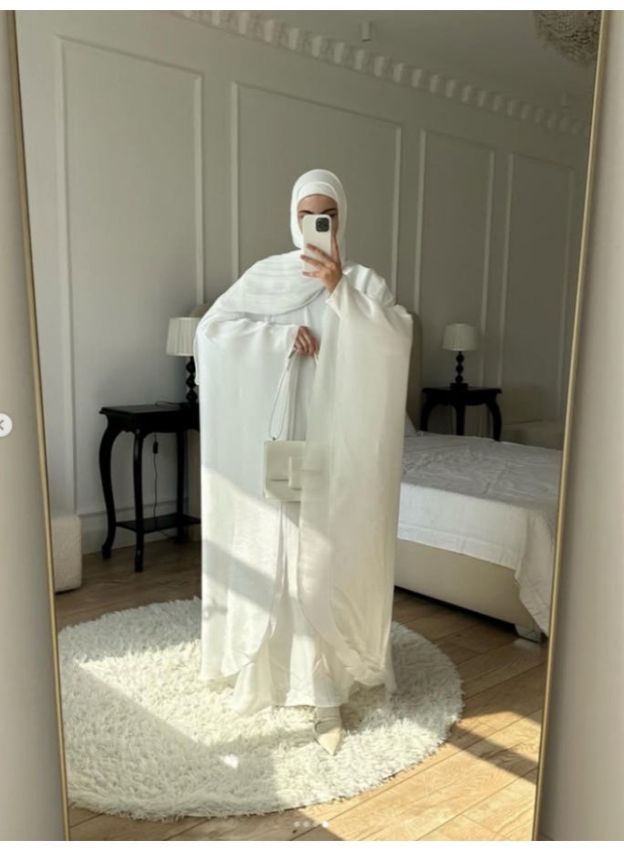 أربع قطعة مجموعة فستان الشرق الأوسط العادي فضفاضة فستان رداء أنيق - Image 1