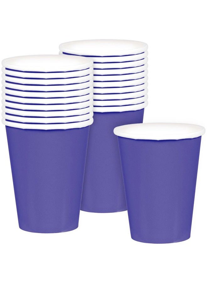 Amscan Paper Cups Party Pack 266ml-20 Pcs, New Purple - Image 1