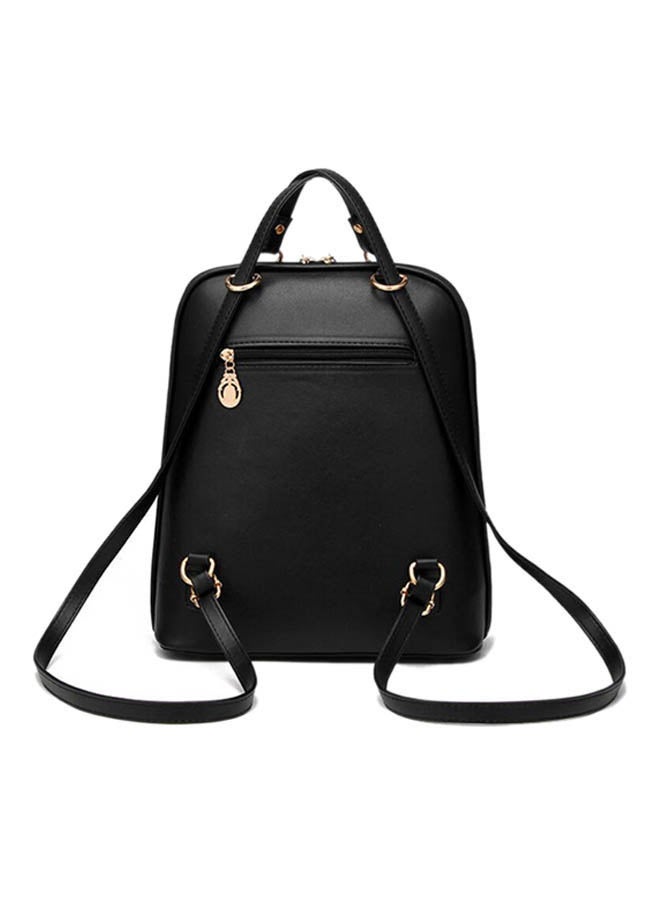 Bear Pendant Backpack Black - Image 2