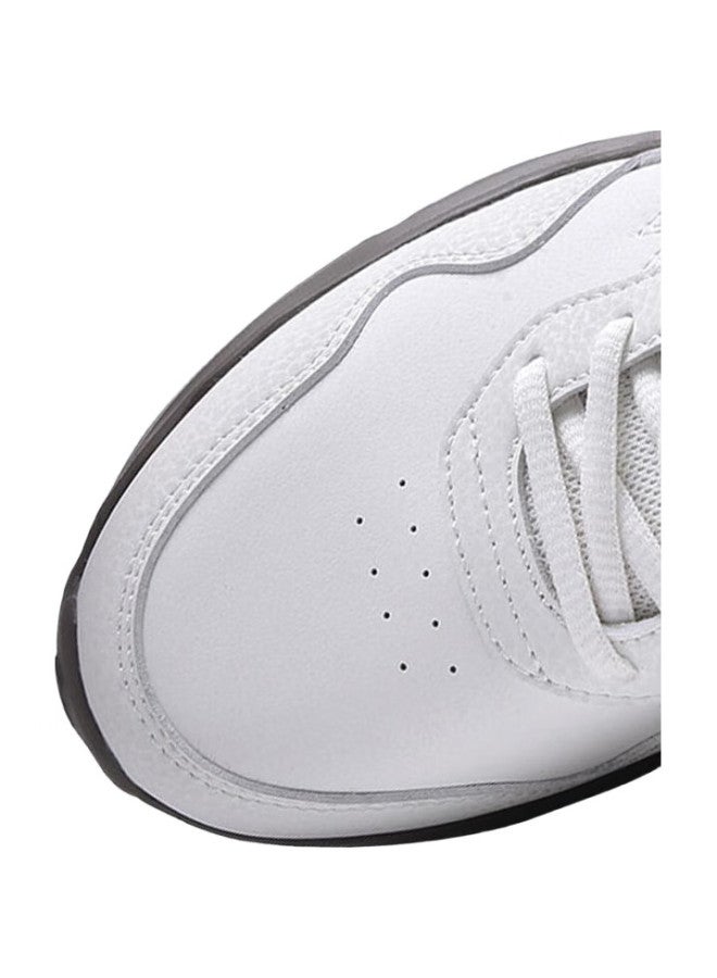 LOTTO Men'S Leather Thick-Soled Shock-Absorbing Rebound Casual Running Shoes 8837P Ivory White Size 42 - Image 1