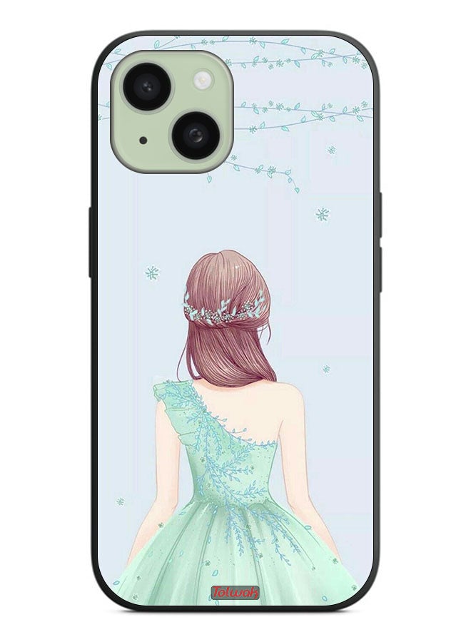 Tolwak Apple iPhone 15 Plus Protective Case Cover Cute Girl In Floral Dress - Image 2