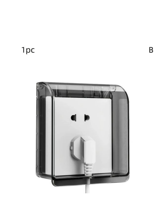 1pc Waterproof Self Adhesive Electrical Outlet Box Cover No Drill Installation - Image 1