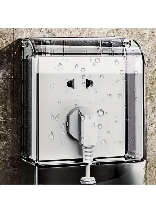 1pc Waterproof Self Adhesive Electrical Outlet Box Cover No Drill Installation - Image 2