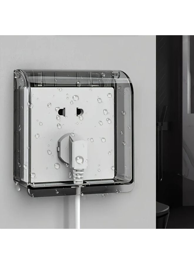 1pc Waterproof Self Adhesive Electrical Outlet Box Cover No Drill Installation - Image 3