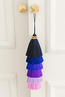 Tassellini Tassellini Multi-Colored Layered Large Cotton Tassel with Hanging Loop for Furniture DÃƒÂ©cor, Home or Handbag  - Image 1