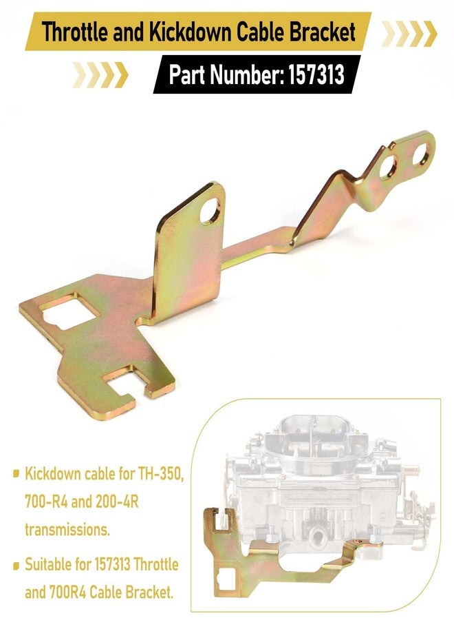 Atesilor Throttle Cable Bracket and Kickdown Cable Bracket #157313 Compatible with Edelbrock Carburetor Performer, for Thunder AVS, for Quadrajet-style Carburetors Fits TH350, 700-R4 and 200-4R Cables - Image 3
