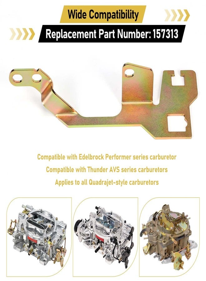 Atesilor Throttle Cable Bracket and Kickdown Cable Bracket #157313 Compatible with Edelbrock Carburetor Performer, for Thunder AVS, for Quadrajet-style Carburetors Fits TH350, 700-R4 and 200-4R Cables - Image 5