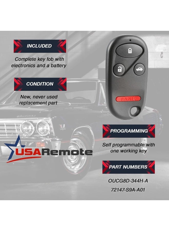 USARemote Keyless Entry Remote Key Fob for 2002-2004 Honda CR-V - Image 3