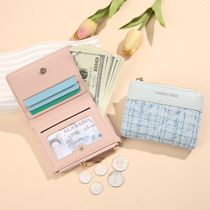 Multifunctional Solid Color PU Leather Wallet, RFID Blocking Design Portable Daily Storage Purse for Cards Cash Coin Business Use - Image 1