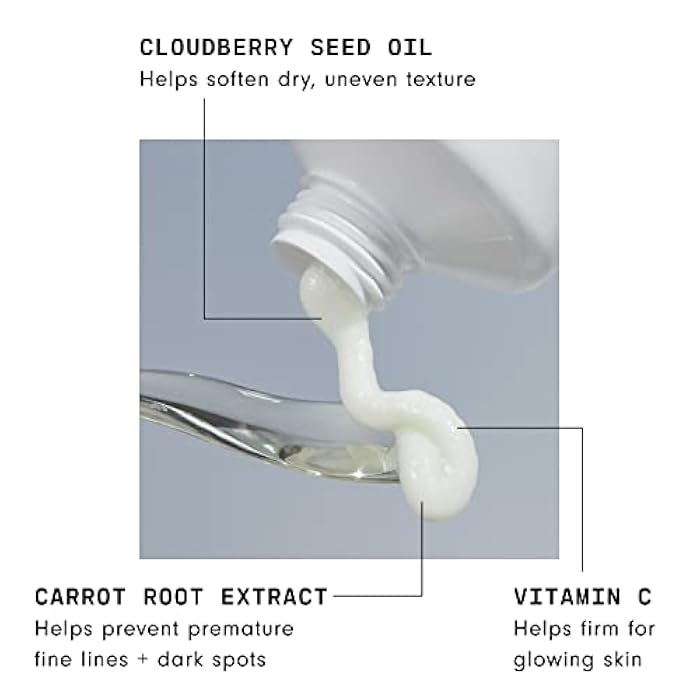 Versed Weekend Glow Daily Brightening Moisturizer - Vegan Lightweight Vitamin C Moisturizer with Cloudberry Seed Oil - Hydrating Face Moisturizer for Discoloration & Uneven Texture (2oz) - Image 3