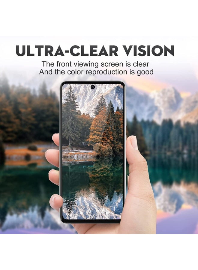 واقي شاشة لهاتف موتورولا موتو G56 5G، مصنوع من الزجاج المقوى، لاصق بالكامل من الحافة إلى الحافة، مقاوم للخدوش وخالٍ من الفقاعات. - Image 4