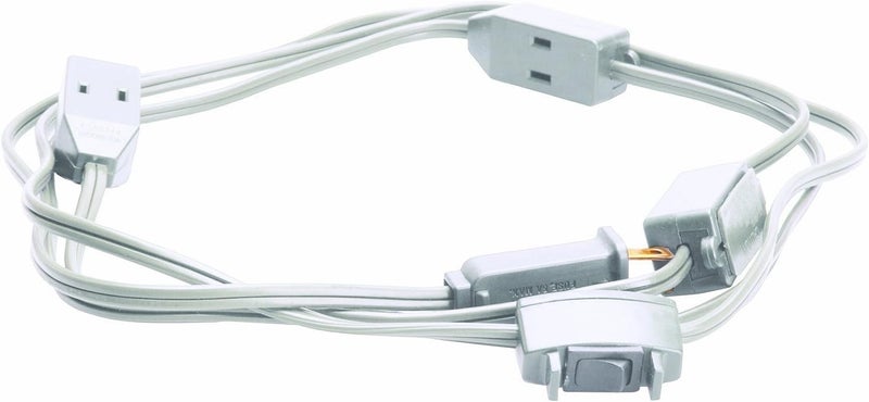 Woods Light Duty Extension Cord 15Ft 182 SPT2 Indoor Household Cord 9 Outlets White 2188 - Image 2