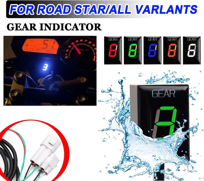 Wivplex Motorcycle Gear Display Indicator - Blue - Image 4