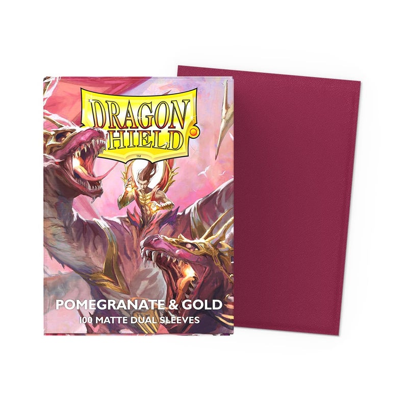 Dragon Shield | Matte Dual Standard Size Card Sleeves | 100 CT - Smooth & Tough Premium TCG Sleeves - Compatible with Pokemon, Flesh & Blood, One Piece & Magic The Gathering | Red/Gold - Image 2