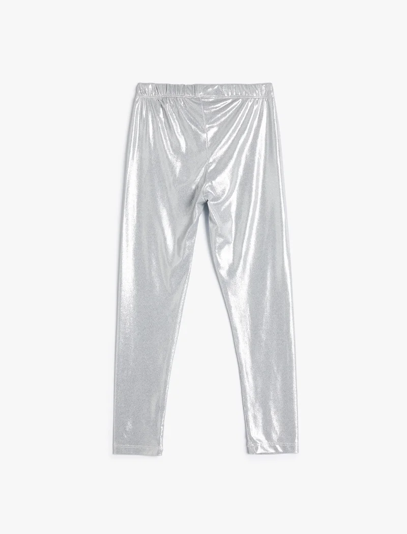 KOTON Gleamy Leggings Elastic Waistband