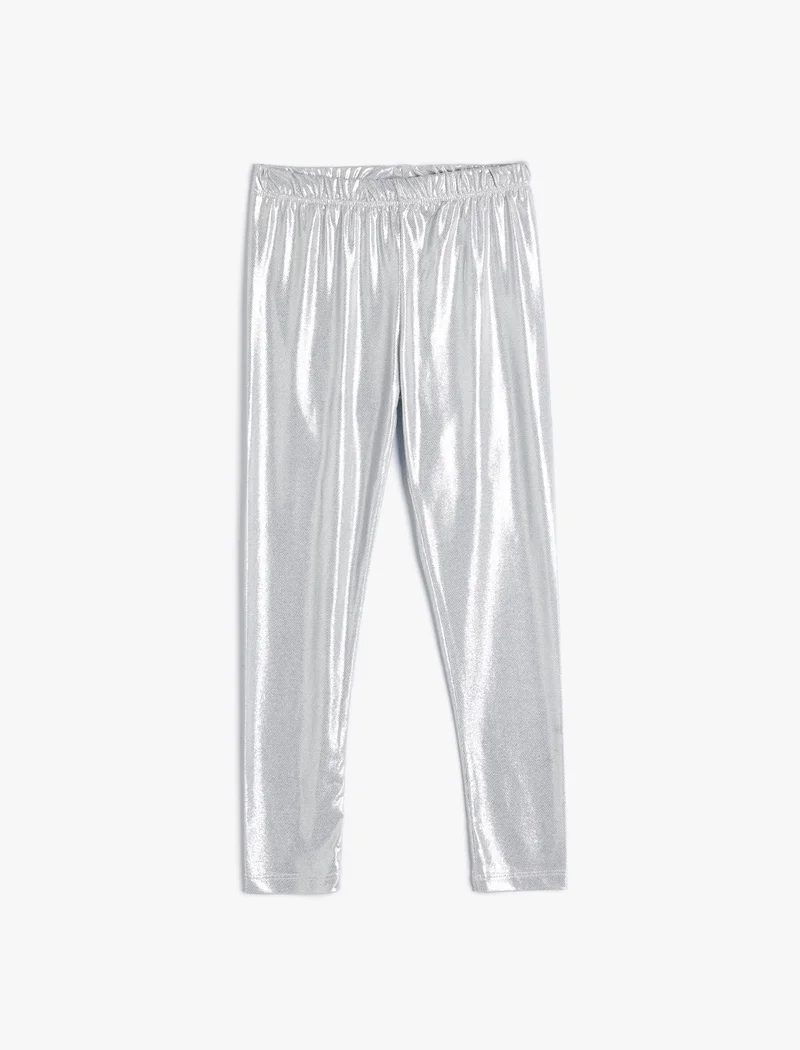 KOTON Gleamy Leggings Elastic Waistband
