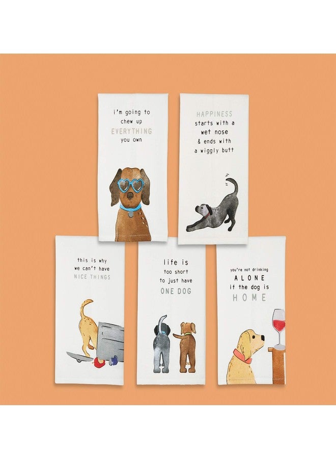 Mud Pie Happiness Starts Dog Towel Small - Image 3