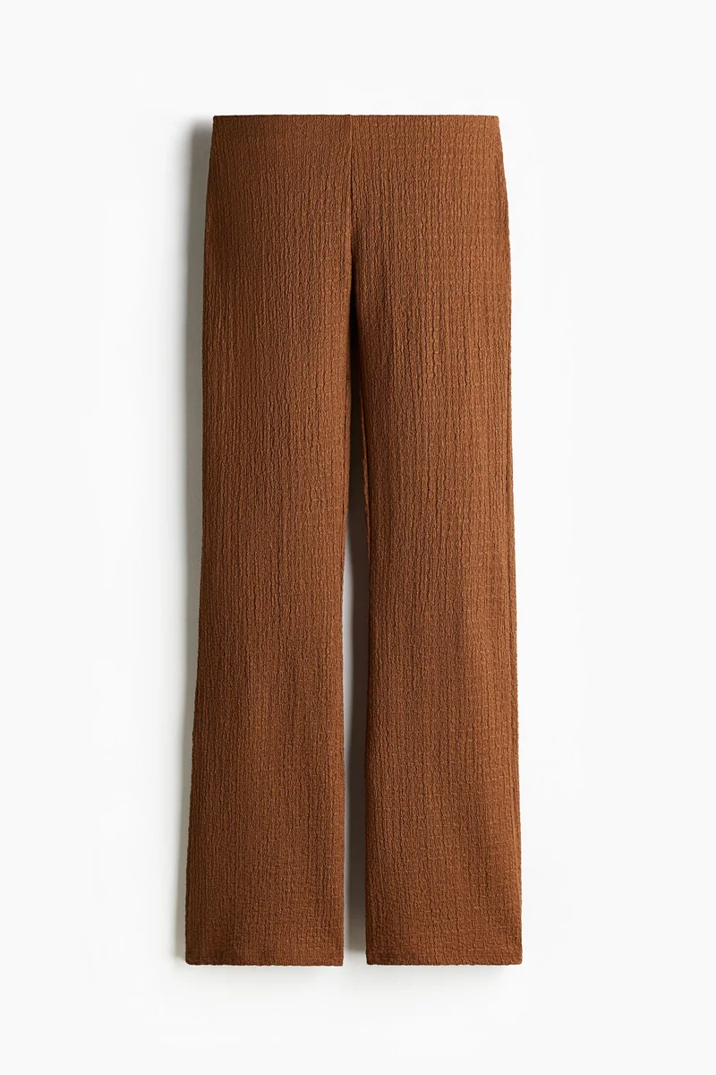 H&M Flared Crinkled Trousers