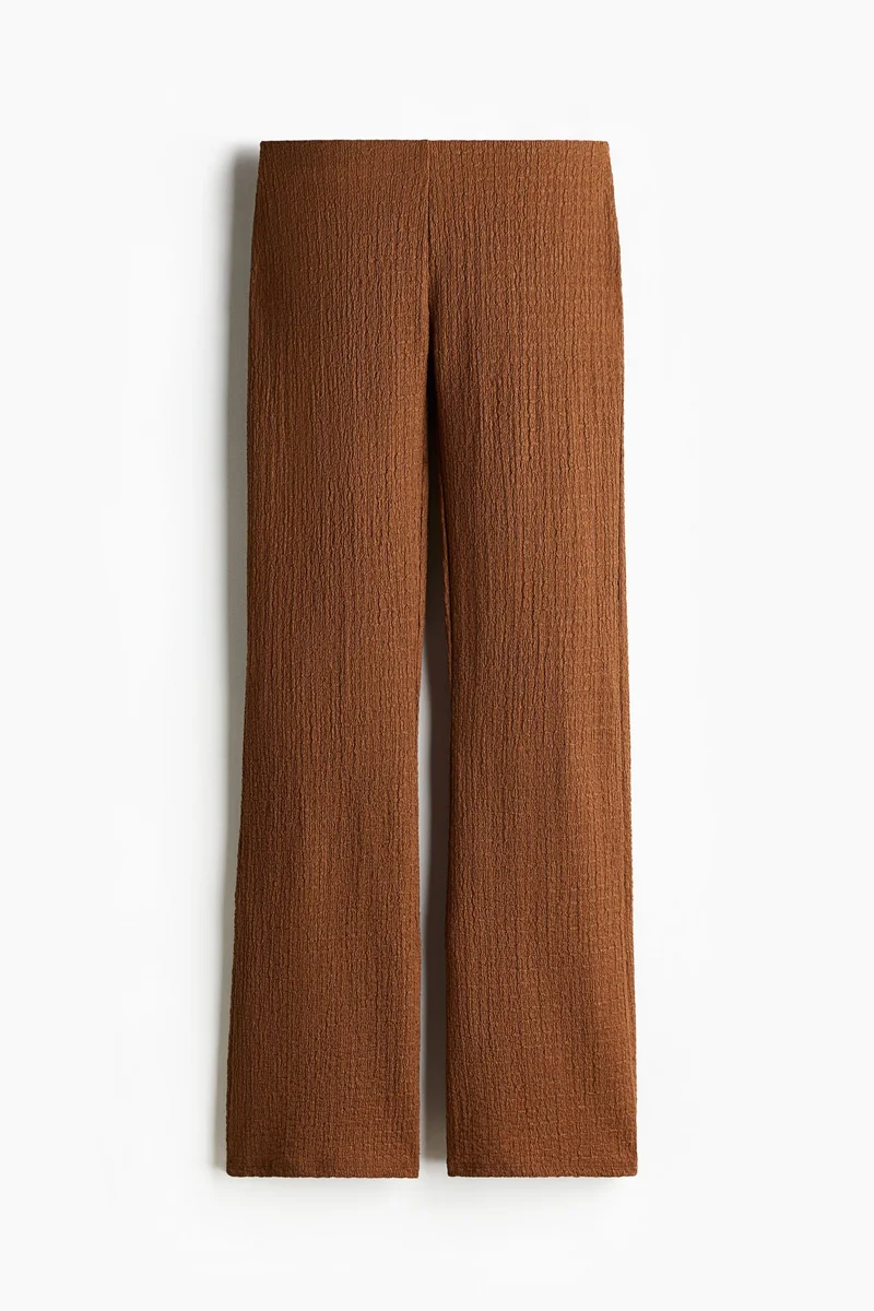 H&M Flared Crinkled Trousers