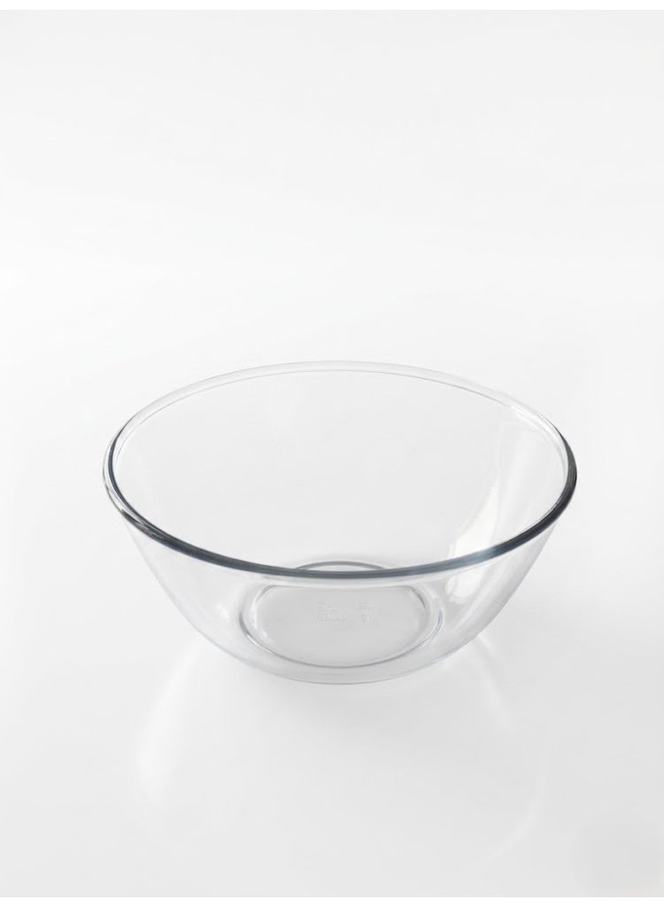 HomePro 23 cm Premium Glass Mixing Bowl / Heat-Resistant Clear Salad and Prep Bowl, Durable Glassware, Made in Turkey - Image 1