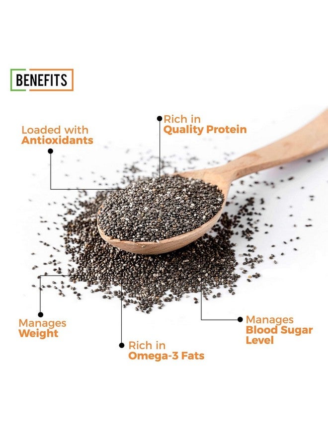 U360 Organic Chia Seeds | Omega 3 and Fibe Seeds for Weight Management | Rich in Calcium, Protein & Fibre U360_Chia-Seeds_G 300g - Image 4