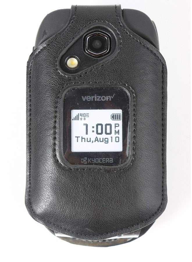 BELTRON Leather Fitted Case for Kyocera DuraXV LTE E4610 (Verizon), DuraXE E4710 (AT&T) - Features: Rotating Belt Clip, Screen & Keypad Protection, Secure Fit - Image 3