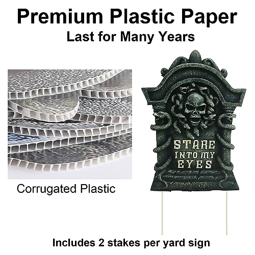 GameXcel 10PCS Halloween Tombstone Decorations Gravestone Decor for Graveyard Headstone Yard Signs Outdoor Lawn Yard Garden Decorations Halloween Yard Stakes - Image 3