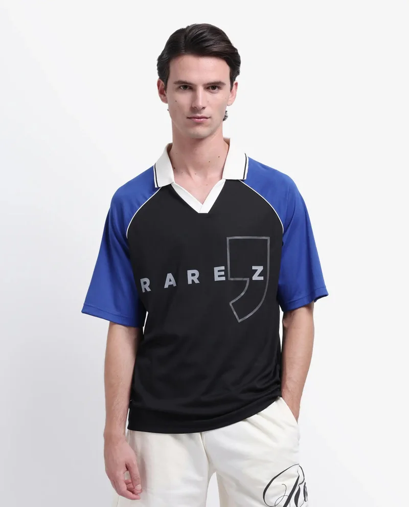 Rare Rabbit Men's Graphic Print Oversized Polo