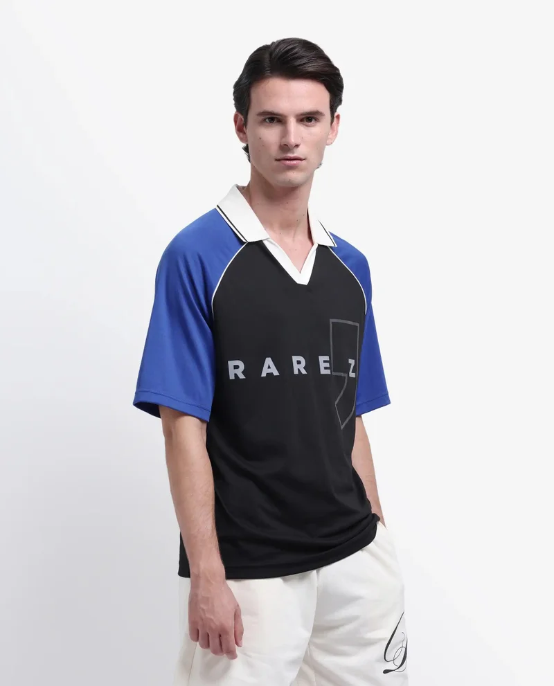 Rare Rabbit Men's Graphic Print Oversized Polo