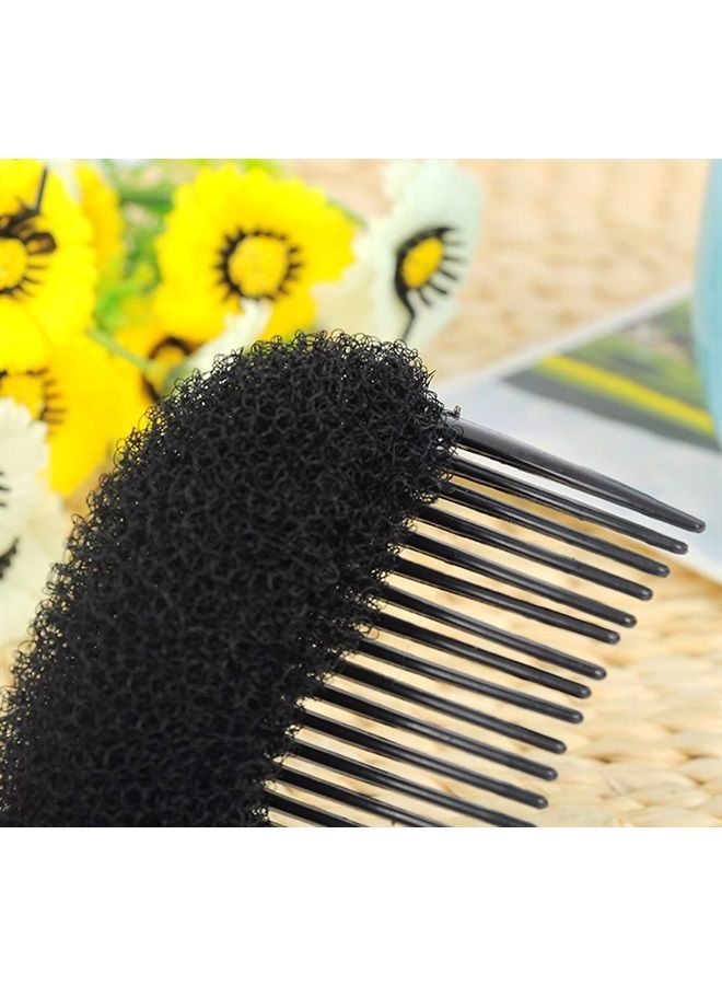 2Pcs Charming Bump It Up Volume Inserts Hair Comb Do Beehive Hair Stick Bun Maker Tool Hair Base Styling Accessories for Women Lady Girl (Black)