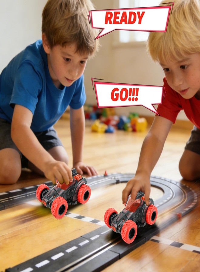 AtomDream Tech Friction Powered Flip Stunt Car, Push and Go Toy Car with 360° Upright Spin, Dual-Sided Rotating Off-Road Vehicle, Toy Car for Boys & Girls Ages 3+, No Batteries Required, (Red) - Image 4