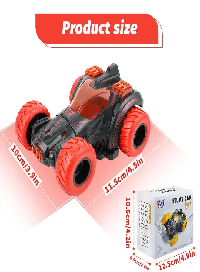AtomDream Tech Friction Powered Flip Stunt Car, Push and Go Toy Car with 360° Upright Spin, Dual-Sided Rotating Off-Road Vehicle, Toy Car for Boys & Girls Ages 3+, No Batteries Required, (Red) - Image 5