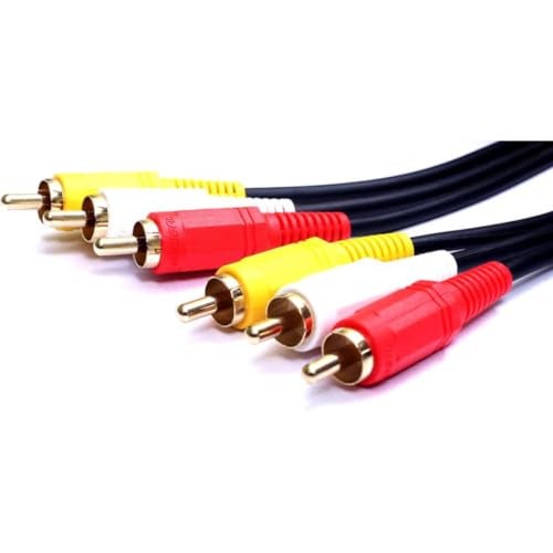 Upix 3RCA Male to 3RCA Male Audio Video Cable 2.7 Meters (8.86 Feet) Compatible for TV, LCD, LED, Set Top Box, DTH, DVD, VCR - Image 2