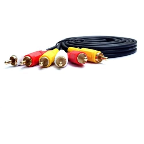 Upix 3RCA Male to 3RCA Male Audio Video Cable 2.7 Meters (8.86 Feet) Compatible for TV, LCD, LED, Set Top Box, DTH, DVD, VCR - Image 5