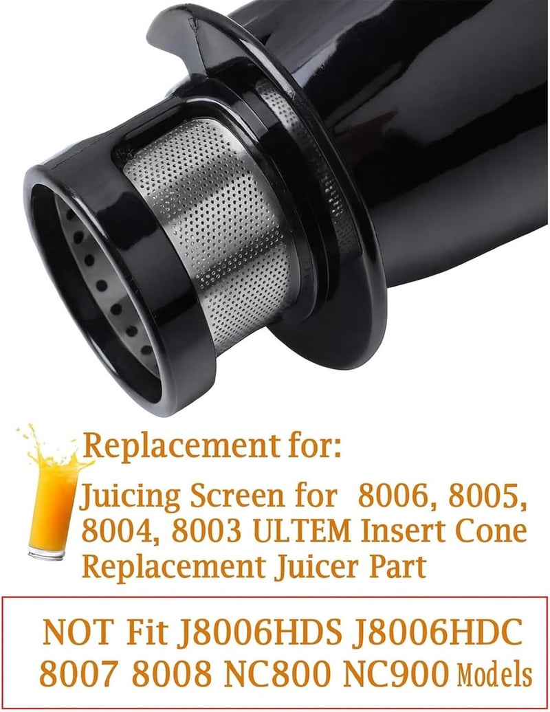Podoy UPGRADED 8006 Juicing Screen Replacement Parts Compatible with Omegae Models 8006/8005/8004/8003 (Works with #2 Drum) Not for Models J8006HDS/J8006HDC/8007/8008/NC900/NC800 No Rubber Seal - Image 3