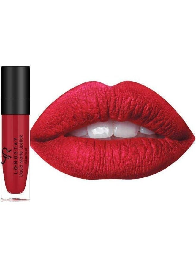 Golden Rose Longstay Liquid Matte Lipstick Red 09 - Image 2