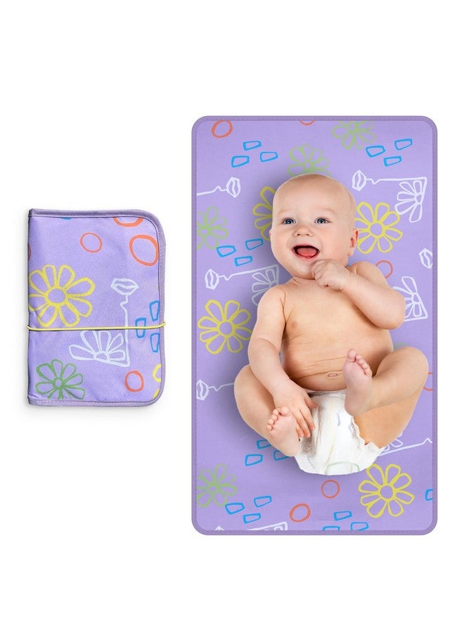 Freestyle Portable Diaper Changing Pad | Foldable, Waterproof Baby Changing Pad With Stylish Wet Wipes Pouch | Travel Changing Pad For Newborn, Quick Access Baby Changing Mat For Diaper Bag Essentials - Image 1