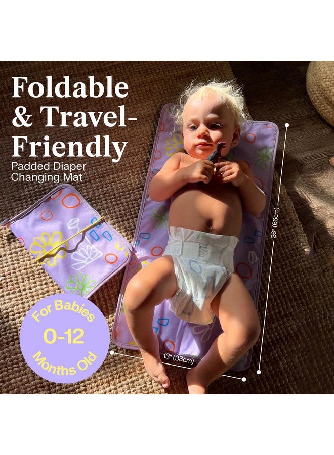 Freestyle Portable Diaper Changing Pad | Foldable, Waterproof Baby Changing Pad With Stylish Wet Wipes Pouch | Travel Changing Pad For Newborn, Quick Access Baby Changing Mat For Diaper Bag Essentials - Image 3