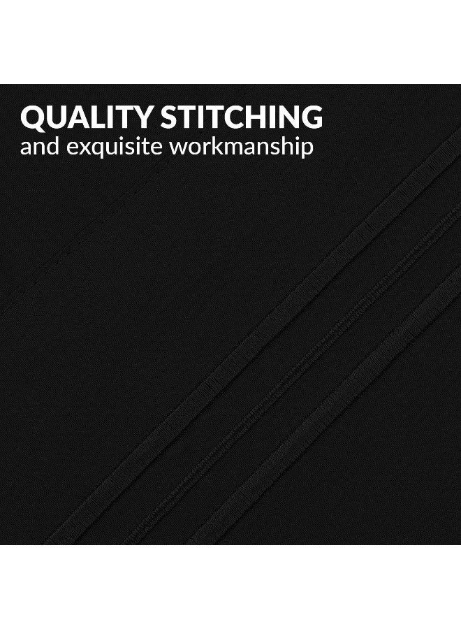 Mellanni Pillow Cases  Luxury Extra Soft Cooling Pillow Covers  2 PC Iconic Collection Pillowcases  Envelope Closure StandardQueen 20 x 30 Black - Image 4