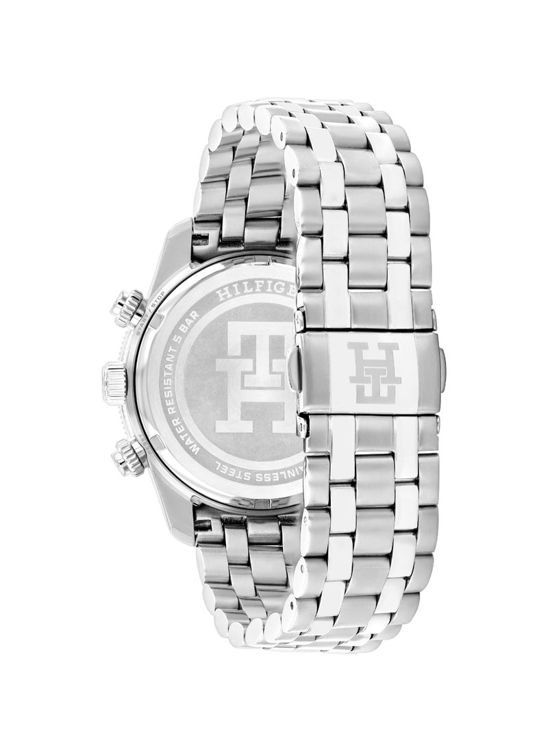 TOMMY HILFIGER ROUND CHRONOGRAPH MEN'S BLACK CASE WATCH - 1792156
