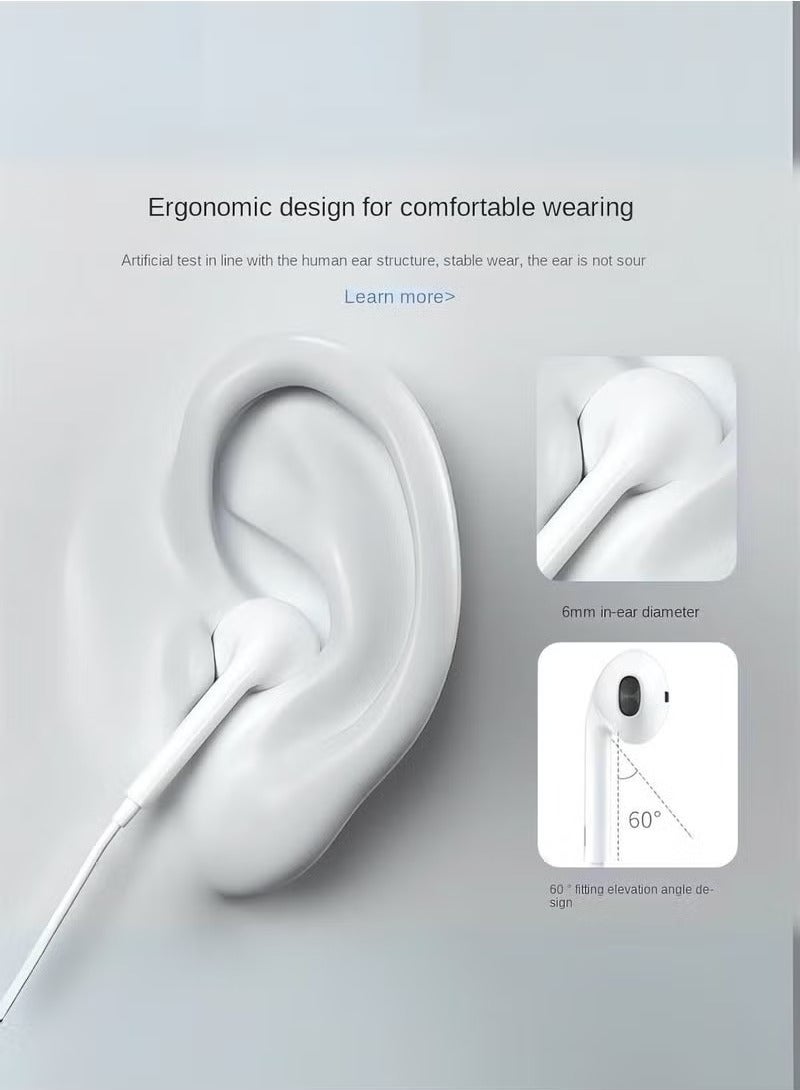 DUSALA Wired Lightning Earphones for iPhone – Noise-Isolating Stereo Headphones with Built-In Mic & Remote – Compatible with iPhone 14, 13, 12, 11, SE, XR, XS, X, 8, 7, Plus Models – High-Quality Wired Audio, Tangle-Free Design, Plug & Play - Image 3