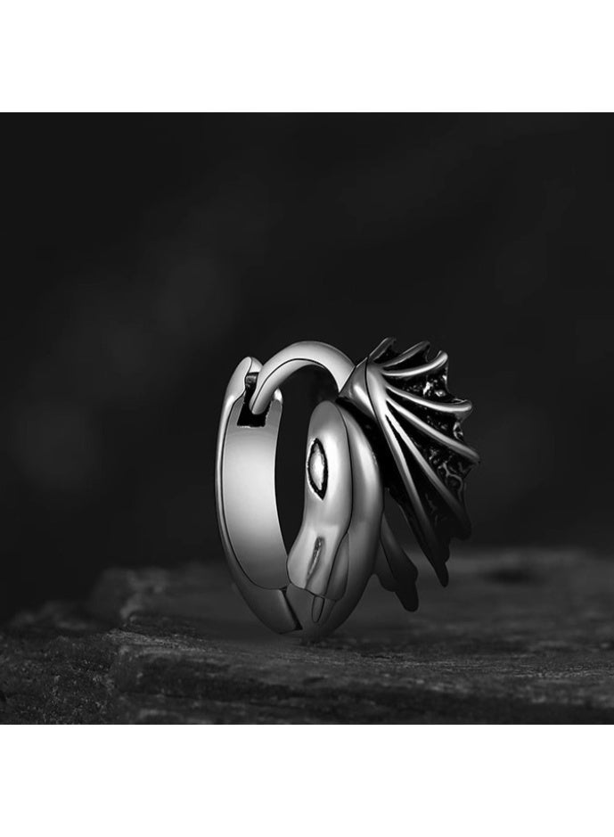 1 Pcs Hoops Earring for Men Titanuim Steel Retro Punk Style,Perfect for Couples, Retro Earrings - Image 2