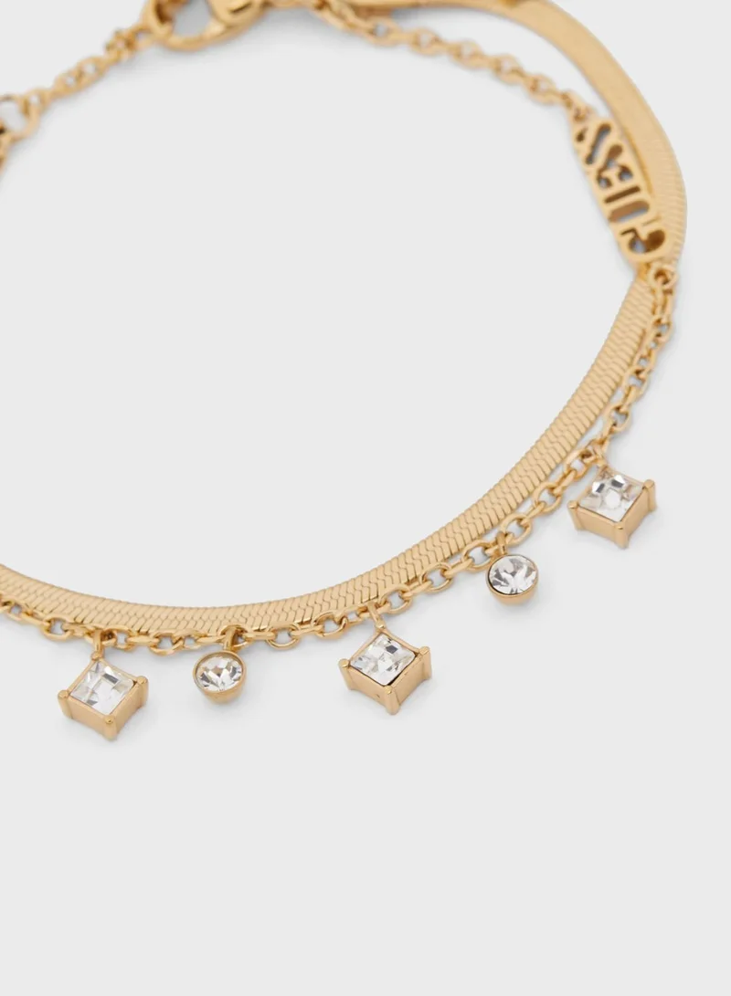 GUESS Charms Double Chain Detail Bracelet
