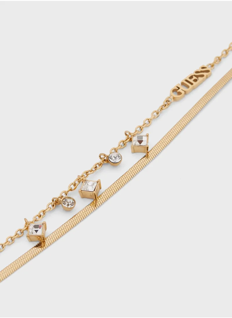 GUESS Charms Double Chain Detail Bracelet