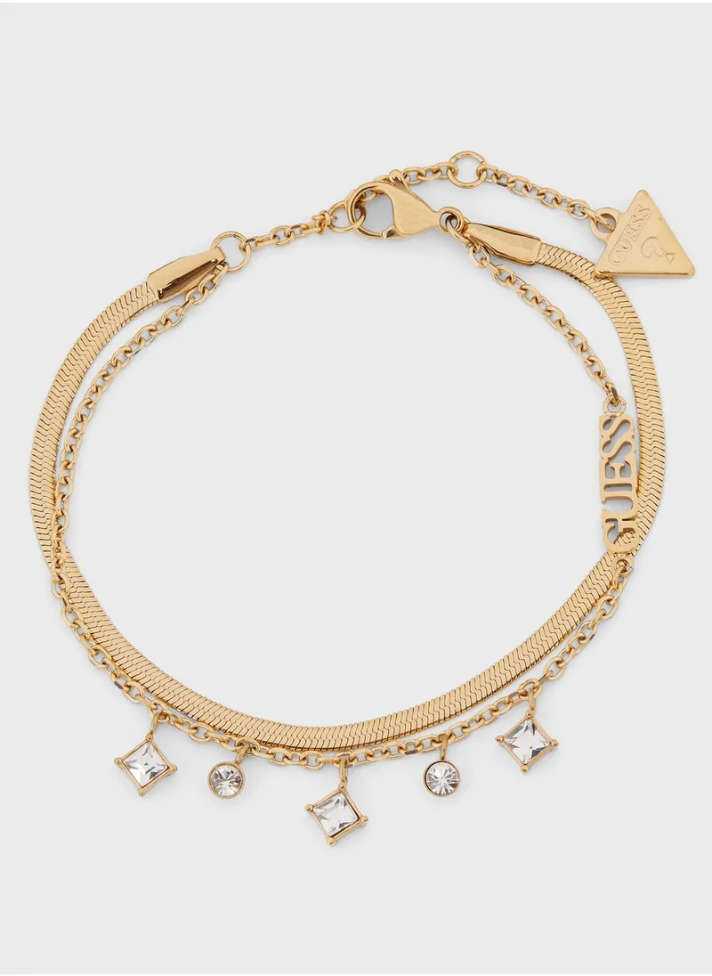 GUESS Charms Double Chain Detail Bracelet