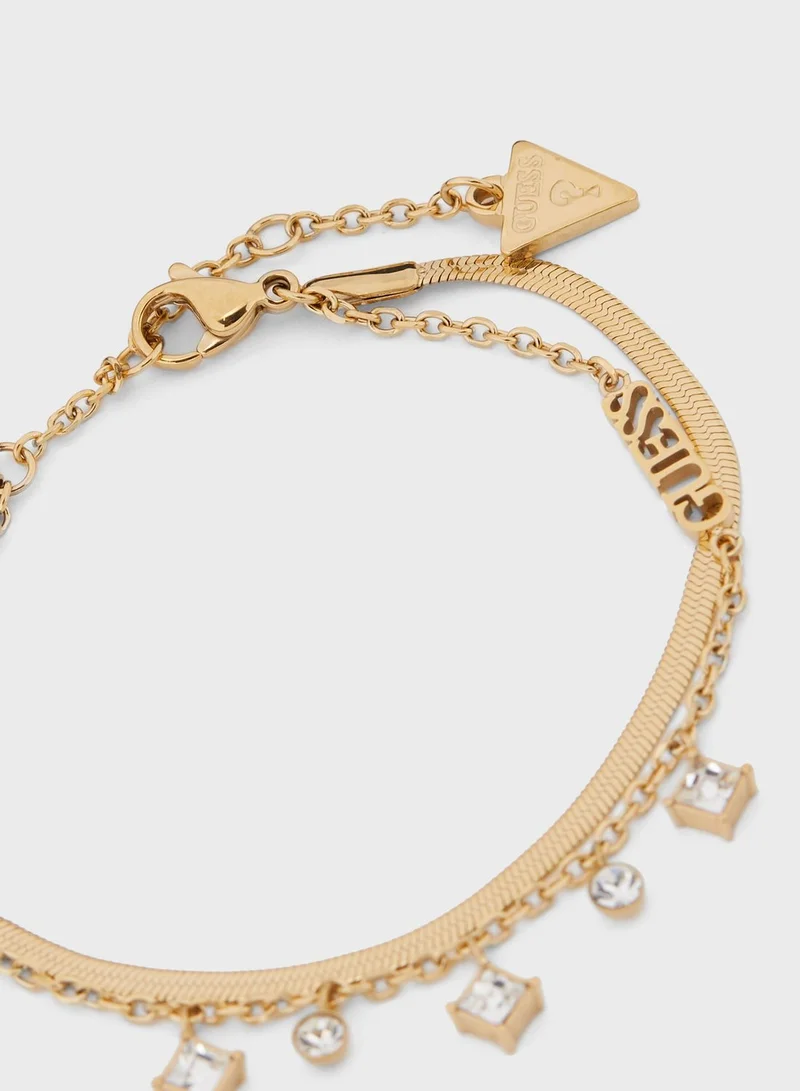 GUESS Charms Double Chain Detail Bracelet