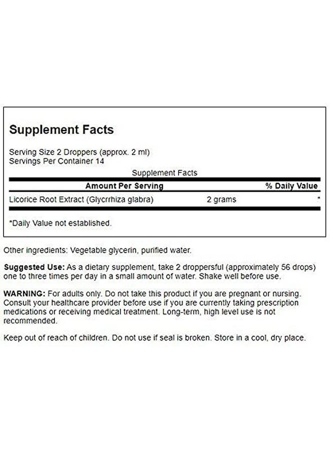 Swanson Licorice Root Liquid Extract 1 FL OZ - Image 2