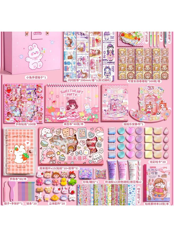 Bluejw 2024 Hand Account Holding Bucket New Cute Hand Account Suit Gift Box Hand Account Book Girl's Toy Children's Day Gift  - Image 1