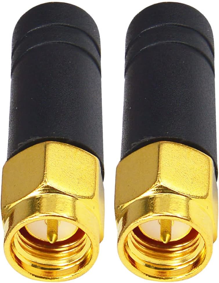 onelinkmore FPV Small WiFi Antenna 2.4GHz Wireless Module Omni Directional Thumb Antenna mmdvm Network Router Antenna SMA Male TX RX Mini RHCP Racing Drone Antenna for Multicopter WiFi USB Adapter Pack of 2 - Image 1